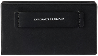 Shop Kvadrat/raf Simons Black Small Leather Accessory Box In 1880 Black