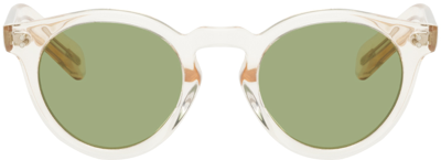 Shop Oliver Peoples Yellow Martineaux Sunglasses In Buff