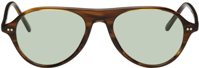 Shop Oliver Peoples Brown Emet Sunglasses In Tuscany Tortoise