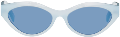 Shop Givenchy Blue Gv Day Sunglasses In Shiny Light Blue / B
