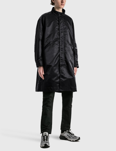 Shop Undercover Nylon Coat In Black