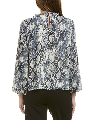 Shop Vince Camuto Snake Print Blouse In Blue
