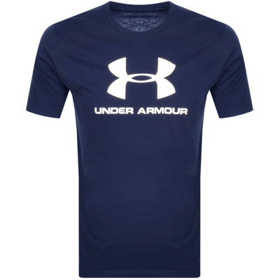 Shop Under Armour Logo T Shirt Blue