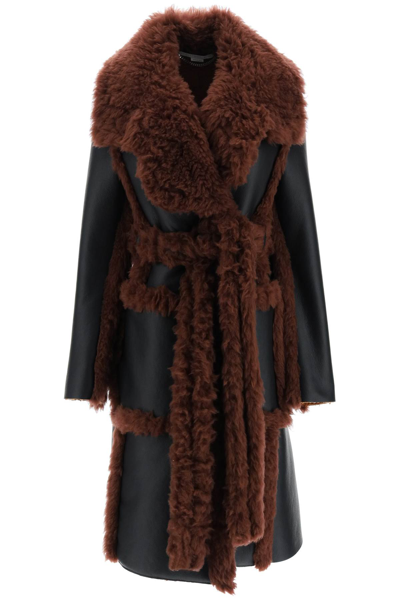 Shop Stella Mccartney Alter Mat Coat With Fur-free-fur In Multicolor