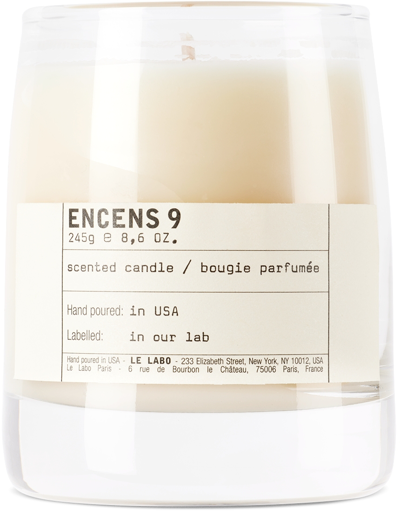 Shop Le Labo White Encens 9 Classic Candle In Na