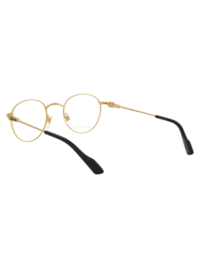 Shop Gucci Gg1222o Glasses In 001 Gold Gold Transparent