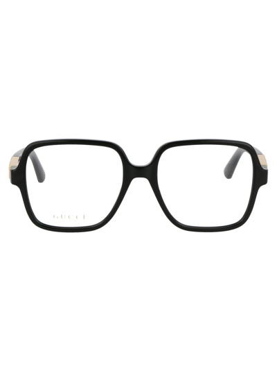Shop Gucci Gg1193o Glasses In 001 Black Black Transparent