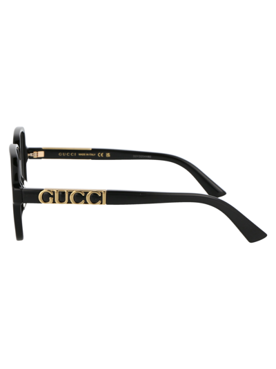 Shop Gucci Gg1193o Glasses In 001 Black Black Transparent