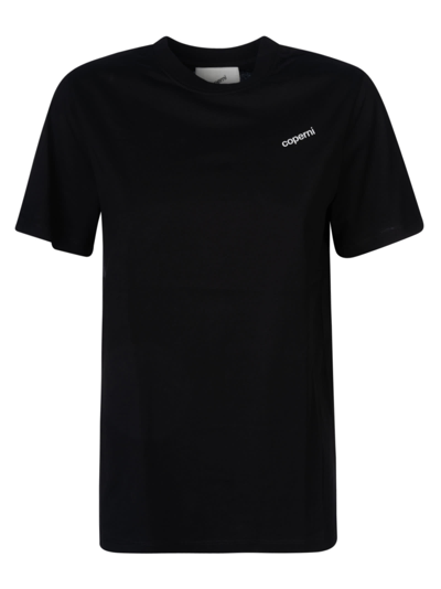 Shop Coperni Logo Boxy T-shirt In Black