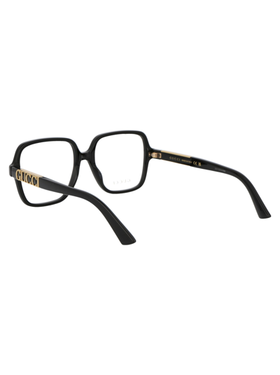 Shop Gucci Gg1193o Glasses In 001 Black Black Transparent
