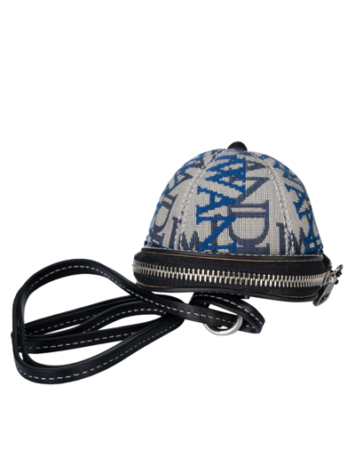 Shop Jw Anderson Nano Cap Shoulder Bag In Off White/blue