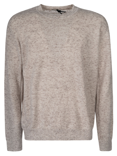 Shop Ermenegildo Zegna Round Neck Ribbed Sweater