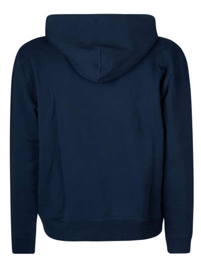 Shop Autry Iconic Embroidered Hoodie In Blue