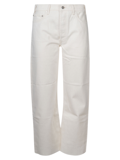 Shop Anine Bing Gavin Jeans In Off White