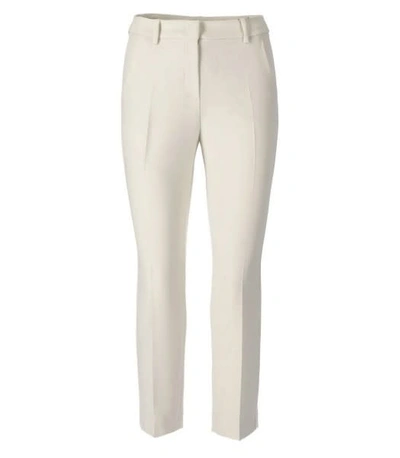 Shop Weekend Max Mara Patata Viscose Blend Double Canvas Pants In Riso