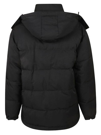 Shop Moschino V-quilting Puffer Jacket In Black