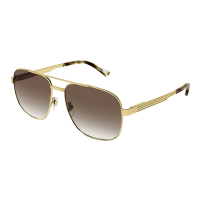 Shop Gucci Eyewear In Oro/marrone