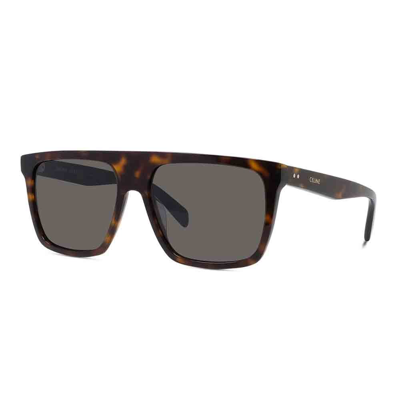 Shop Celine Sunglasses In Marrone/marrone