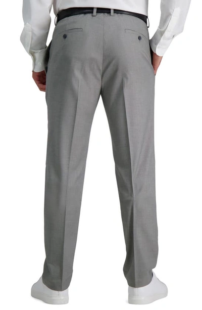 Shop Kenneth Cole Reaction Sharkskin Slim Fit Stretch Dress Pant In Light Grey