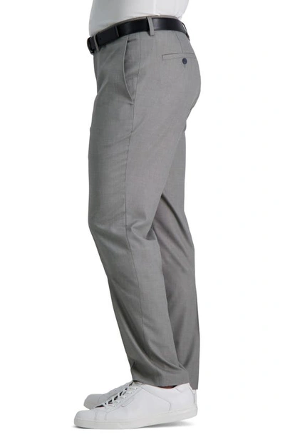 Shop Kenneth Cole Reaction Sharkskin Slim Fit Stretch Dress Pant In Light Grey