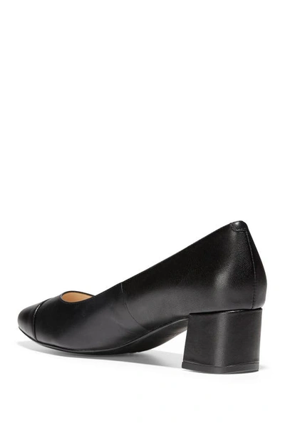Cole Haan The Go-to Block Heel Pump In Black Suede