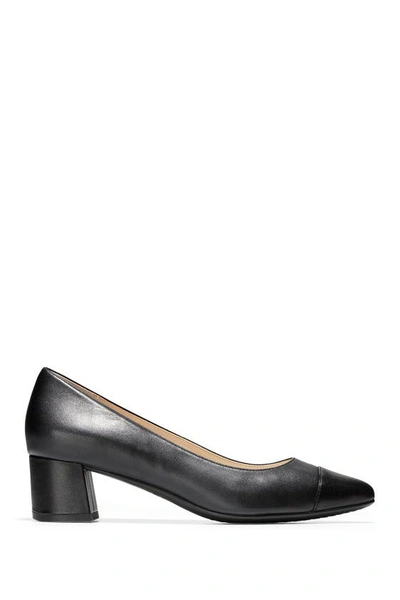 Cole Haan The Go-to Block Heel Pump In Black Suede