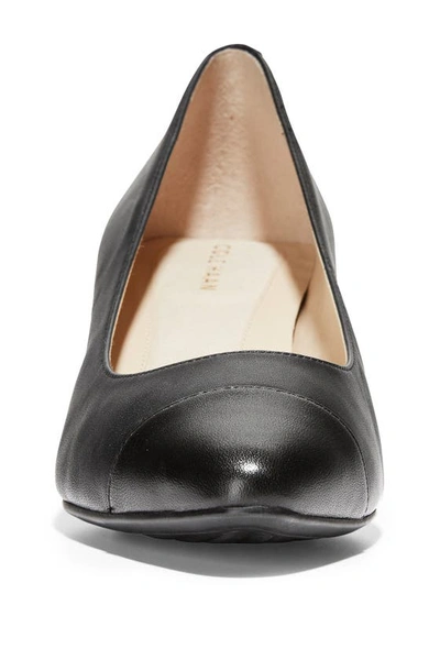 Cole Haan The Go-to Block Heel Pump In Black Suede