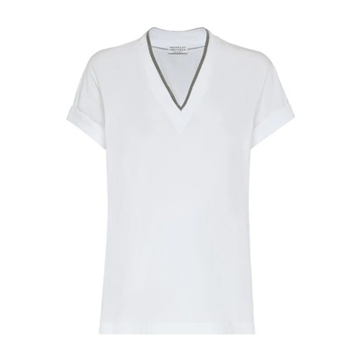 Shop Brunello Cucinelli Jersey T-shirt In White