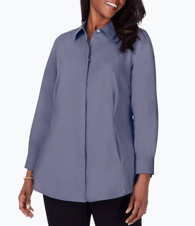 Shop Foxcroft Cici Long Sleeve Top In Midnight Sky In Multi