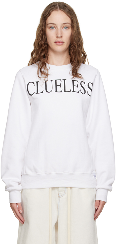 Shop Praying White 'clueless' Sweatshirt