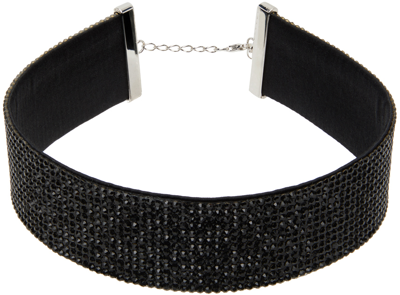 Shop Nué Black Crystal Choker In Midnight Black