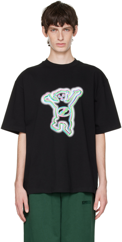 Shop We11 Done ブラック Colorful Teddy Tシャツ In Black