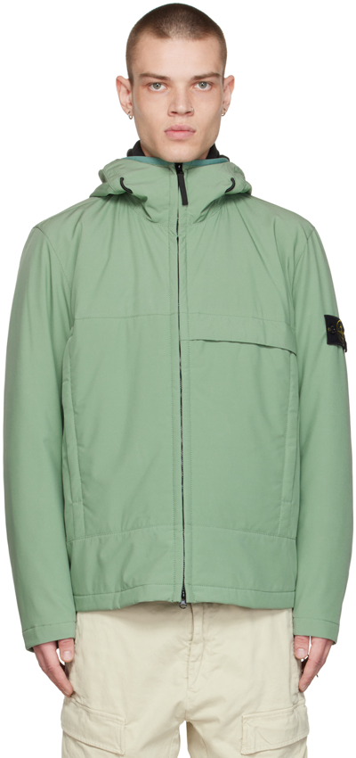 Stone Island Green Soft Shell-r Jacket In V0055 Sage | ModeSens