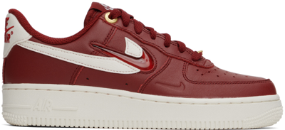 Shop Nike Red Air Force 1 '07 Premium Sneakers In Team Red/sail-gym Re