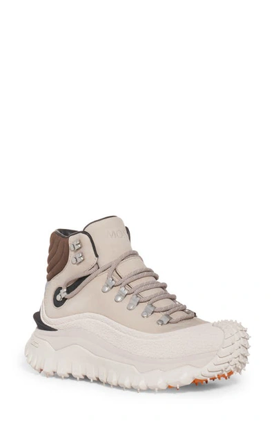 Shop Moncler Trailgrip Gore-tex® Waterproof Hiking Sneaker In Beige