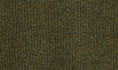 Schott Half Zip Rib Wool Blend Sweater In Moss