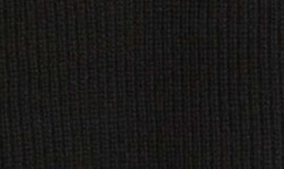 Schott Half Zip Rib Wool Blend Sweater In Black