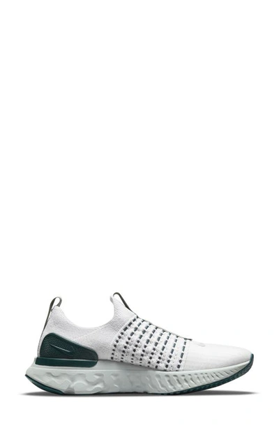 Nike React Phantom Run Flyknit 2 Running Shoe In Platinum Tint/ Dark Teal Green