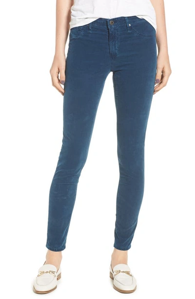Shop Ag The Legging Corduory Skinny Ankle Jeans In Sulfur Deep Abyss