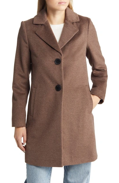 Shop Sam Edelman Notch Collar Wool Blend Jacket In Mink