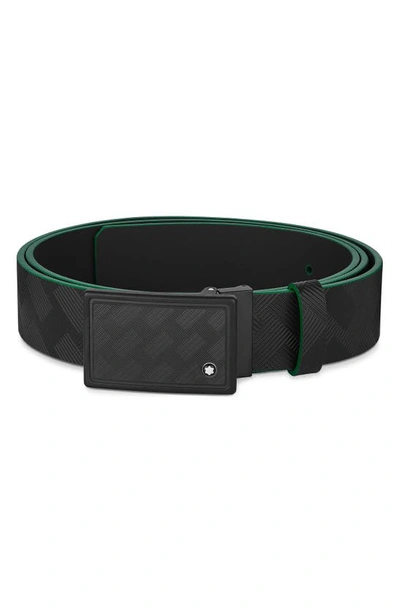Shop Montblanc Reversible Leather Belt In Black
