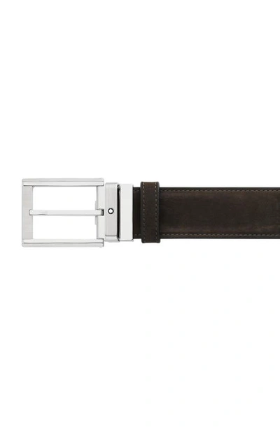 Shop Montblanc Reversible Leather Belt In Black Brown