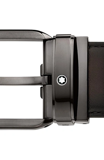 Shop Montblanc Leather Belt In Brown