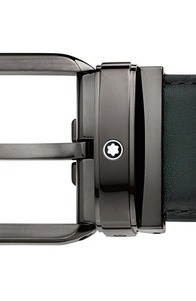 Shop Montblanc Pin Buckle Leather Belt In Green