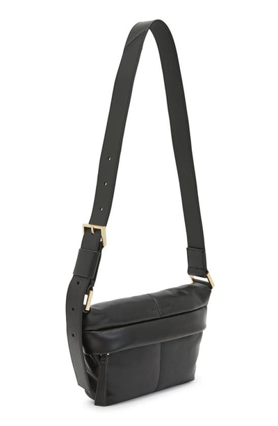 Shop Allsaints Colette Quilted Leather Crossbody Bag In Black