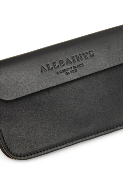 Shop Allsaints Zoe Leather Crossbody Bag In Black