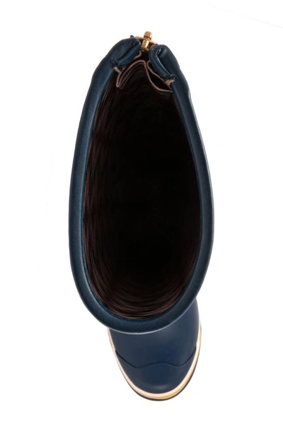 Pendleton Bridger Stripe Waterproof Knee High Rain Boot In Navy