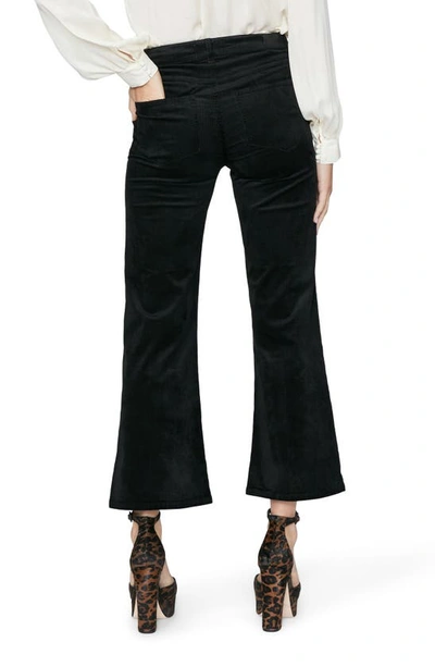 Paige High Rise Ankle Length Leenah Jeans - Black Velvet Corduroy In Black