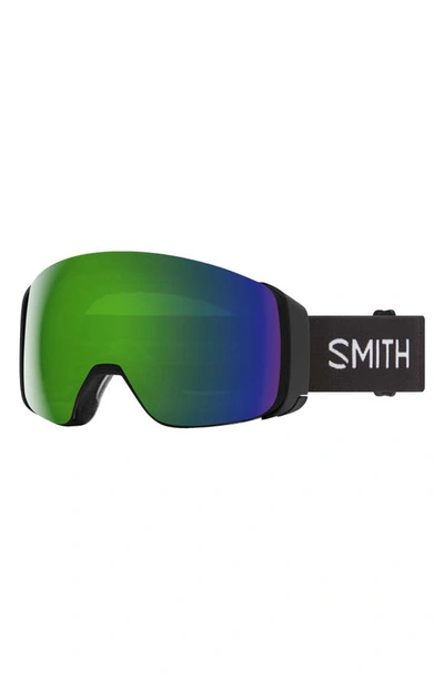 Shop Smith 4d Mag 184mm Snow Goggles In Black / Chromapop Green