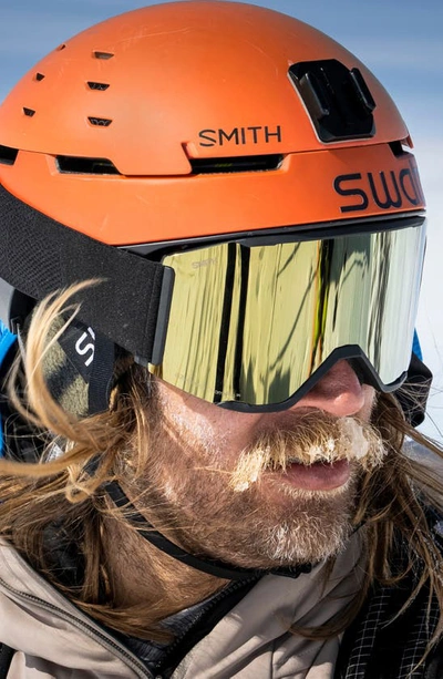 Shop Smith Squad Mag™ 177mm Snow Goggles In Black / Chromapop Black Gold